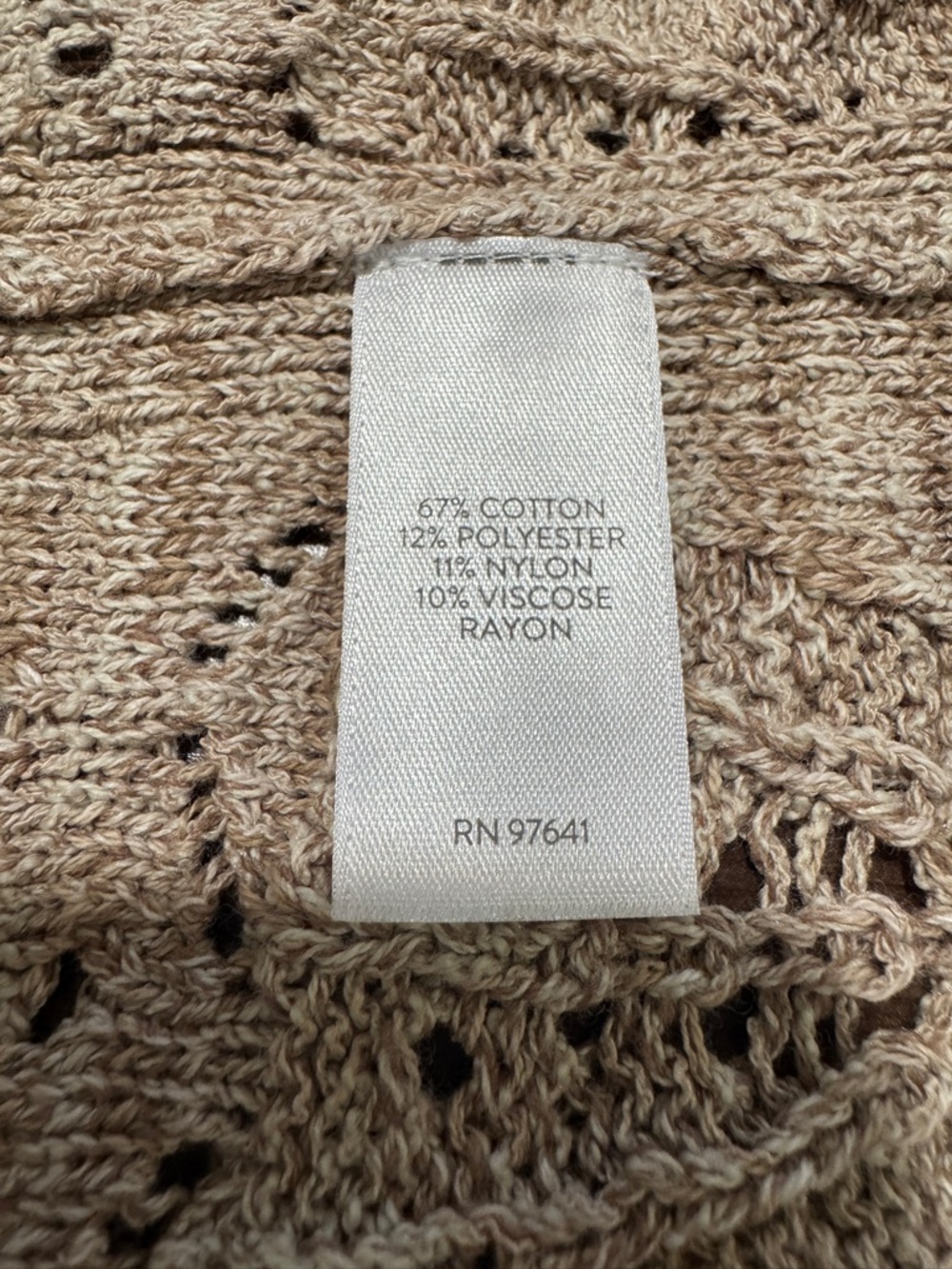 NEW J. Jill Women's Beige Lace Cardigan Size L Cotton Retail NWT $89 - Picture 9 of 15